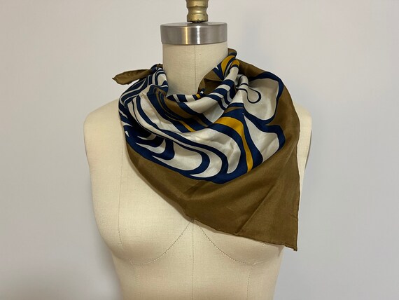 Sally Gee Silk Scarf, Abstract Modernist Japanese… - image 3