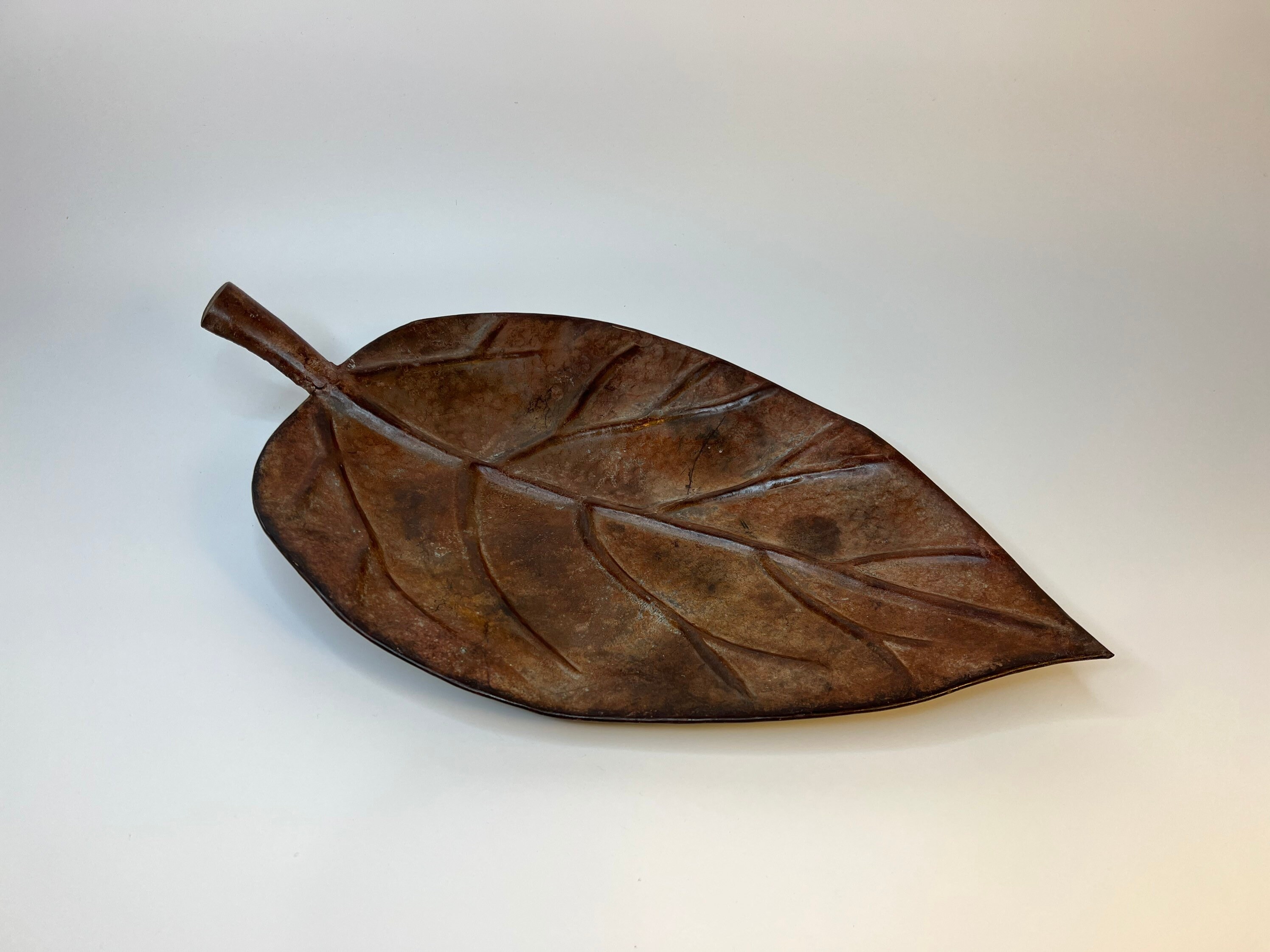 Metal Leaf Serving Platter, Vintage 1970s Boho Decor Etsy