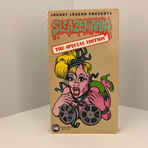 Johnny Legend Presents Sleazemania, Cult-Classic 1986 Rhino Video, Horror Betamax VHS Tape Movie