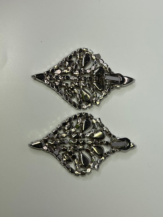 Clear Crystal Rhinestone Statement Dangle Earring… - image 5