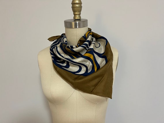 Sally Gee Silk Scarf, Abstract Modernist Japanese… - image 2