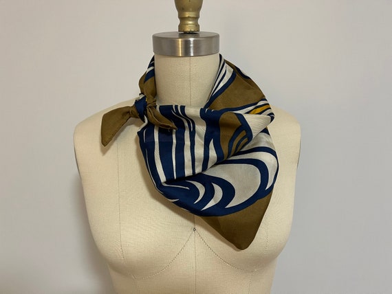 Sally Gee Silk Scarf, Abstract Modernist Japanese… - image 4