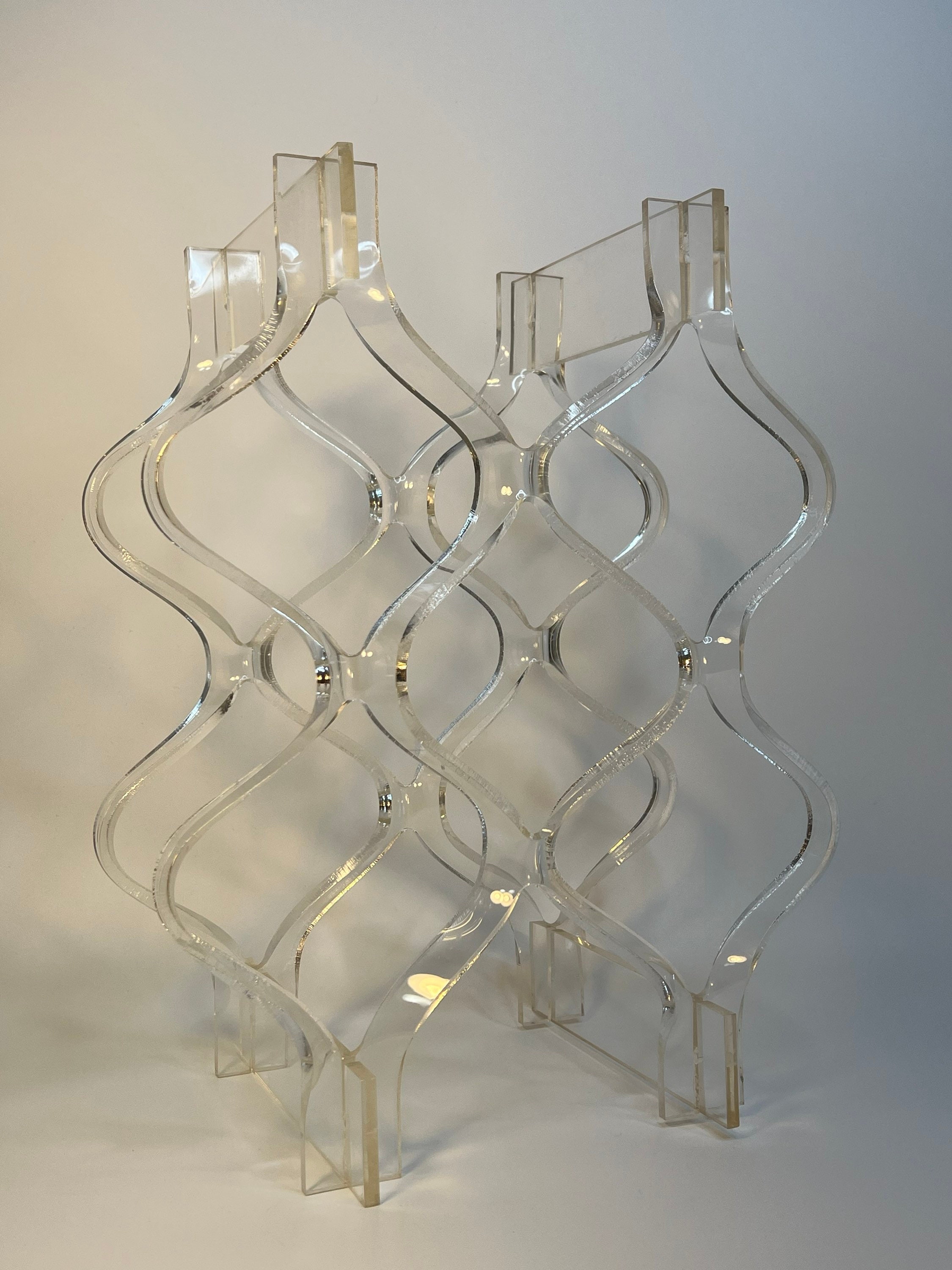 Vintage lucite wine rack shop