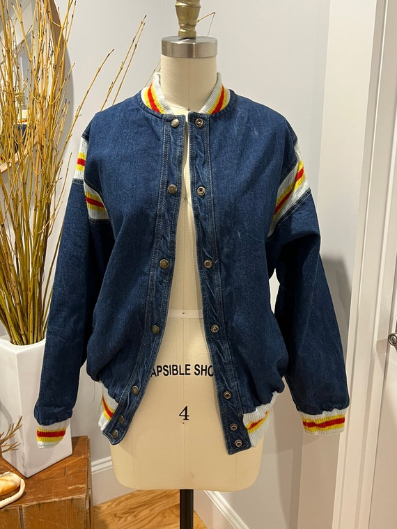 Sun + Stone Men's Denim-Canvas Bomber Jacket, Created for Macy's - Macy's