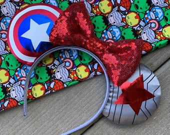 Capt. America and Winter Soldier inspired Mickey / Minnie ears