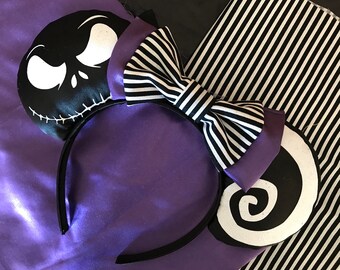 Jack Skellington inspired Mickey Ears