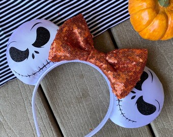 Jack Skellington inspired Mickey Ears