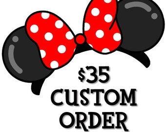 Custom Mickey and Minnie Mouse Ears