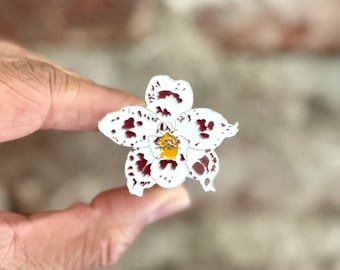 Oncidium Orchid Flower Enamel Pin