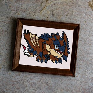 PATTERN - Rathalos Chibi | Cross Stitch Pattern | Instant Download PDF