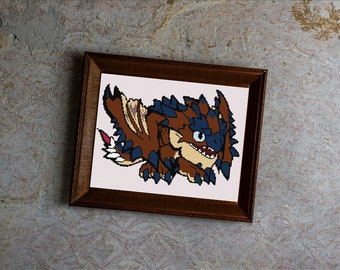 PATTERN - Rathalos Chibi | Cross Stitch Pattern | Instant Download PDF