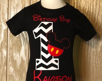 Mickey Mouse 1st Birthday Shirt Etsy