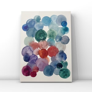 Watercolor Circle Art - Etsy