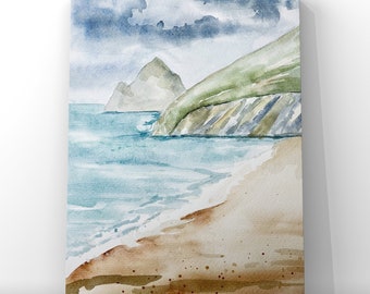 Beach Watercolor - 8x10 - Original Art - Wall Decor