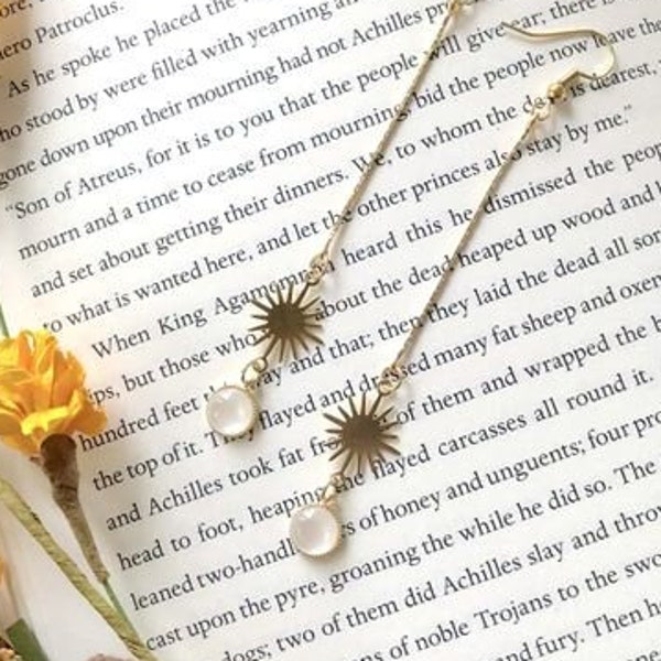 Bohemian Star Dangle Earrings: Gold Plated Celestial Jewelry