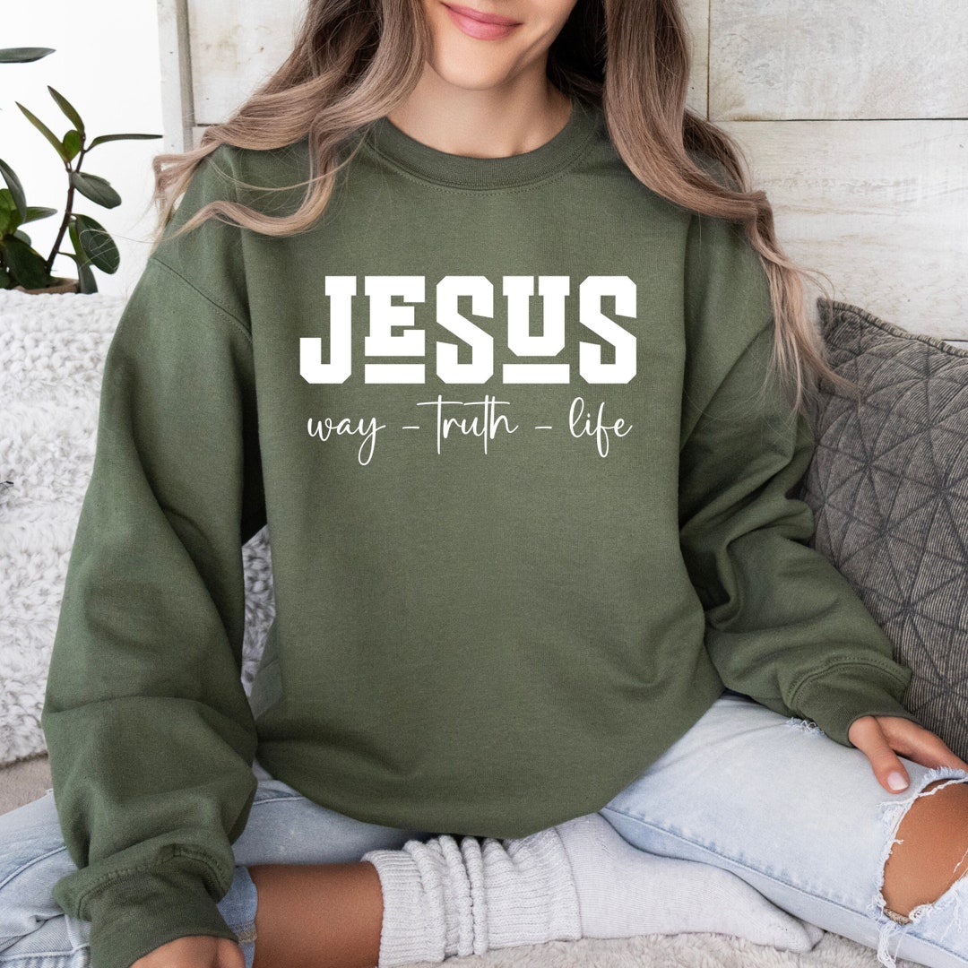 Jesus Way Truth Life SVG PNG, Christian Quote, Jesus PNG, Faith Png