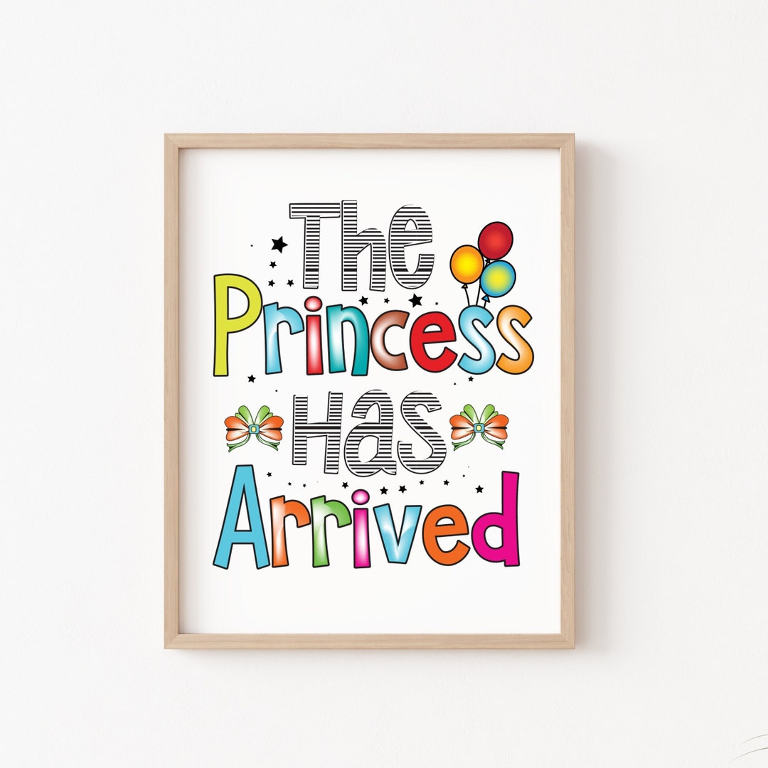 The Princess Has Arrived PNG Baby Girl SVG Baby Princess - Etsy Australia