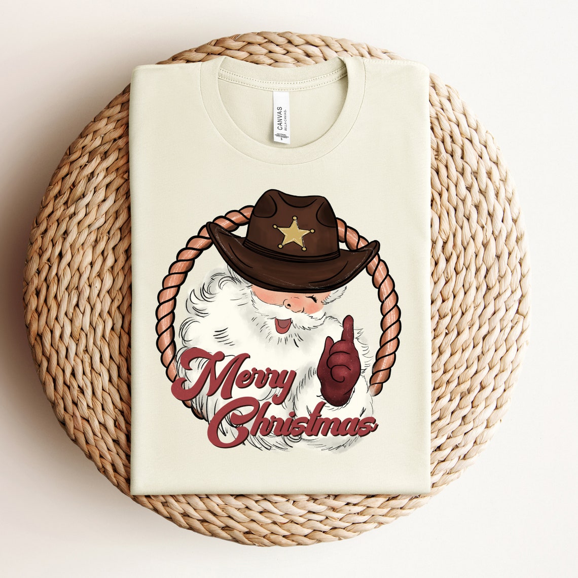 Cowboy Santa PNG, Western Christmas, Western Santa, Wild West Christmas