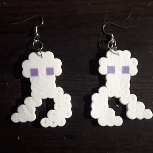 Fresno nightcrawler perler bead dangle earrings