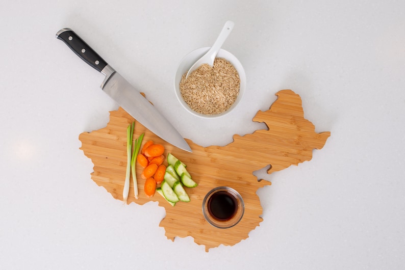 China Cutting Board Chef Gift China Shaped Cutting Board Birthday Gift Chinese Gifts Christmas Gifts Christmas Gift