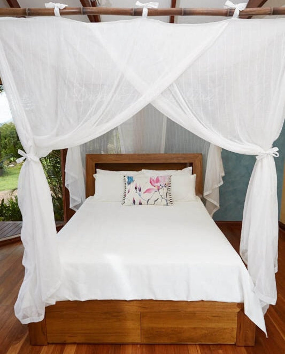 Buy Pure Cotton Mosquito Net Bed Canopy Online in India 