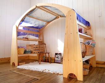 Waldorf Playstands / Playhouse / Montessori/ Wood Toy / House / Maisonnette/Sanded and danish finish/US FREE SHIPPING