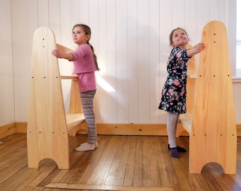 Waldorf Playstand Set without canopy: Solid Pine Wood, Sanded & Oiled