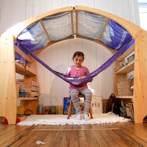 Waldorf Playstands / Playhouse / Montessori /Sanded and danish oil finish / Cotton Fabric included / Shipping calculated on buyer location