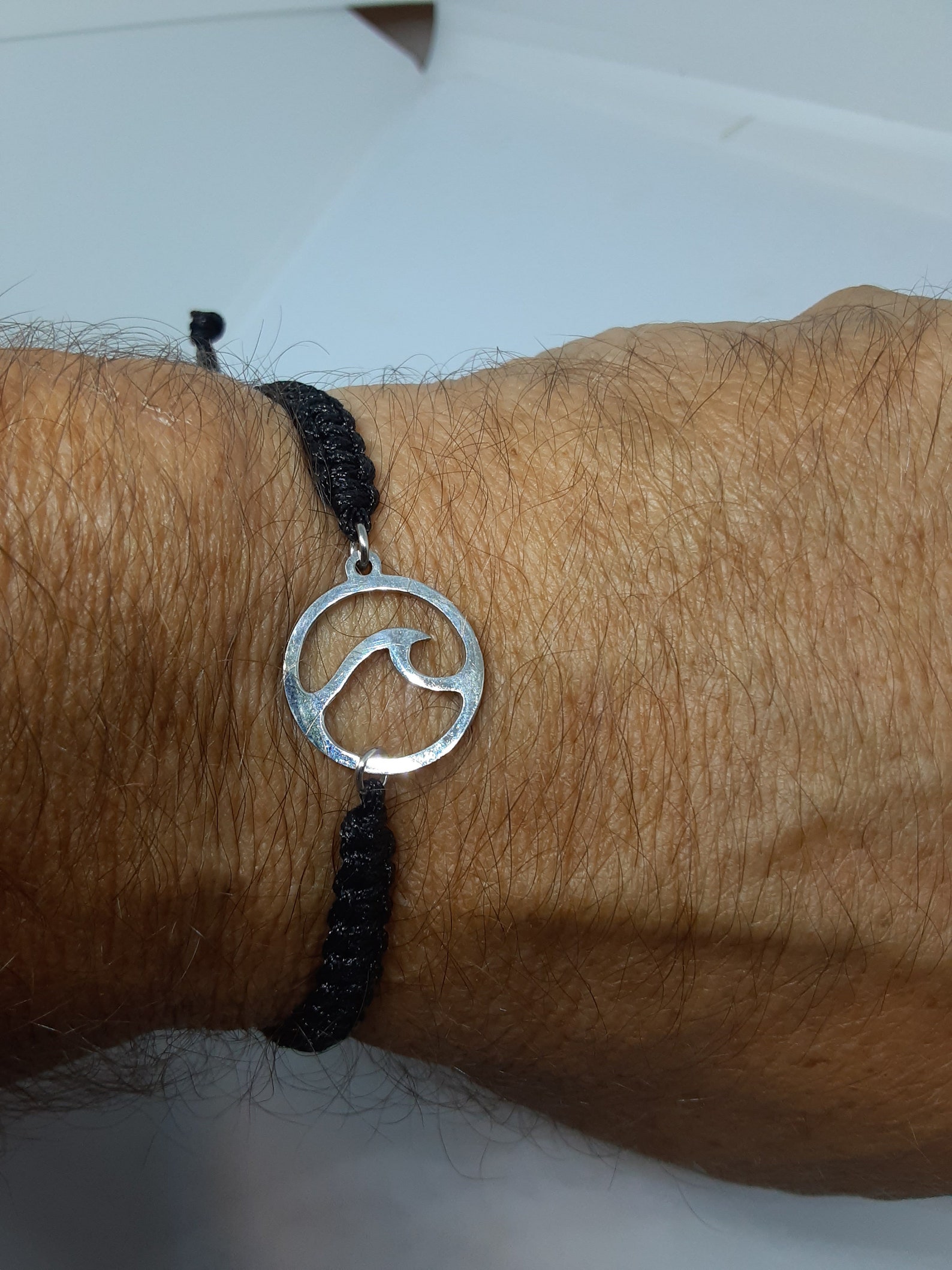 Wave charm necklace wave charm bracelet stainless steel wave - Etsy Polska