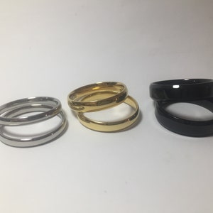 stainless steel ring silver ring gold ring black ring stainless steel band gold band black band high quality watrproof