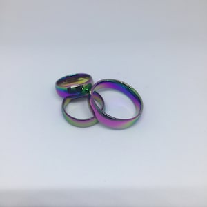 Multicolor Regenbogen Edelstahl Bandring hoher Qualität wasserdicht