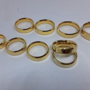 gold stainless steel ring gold stainless steel band high quality waterproof