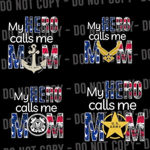 Trotse militaire MOM PNG-sublimatiebestanden: MIJN held noemt me moeder; Voor marine, luchtmacht, leger en kustwacht.