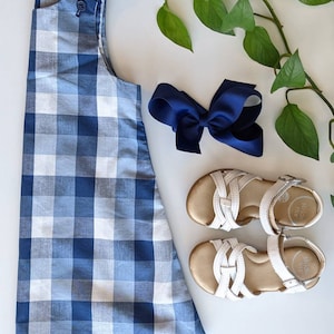 Blaues Gingham Frühlingskleid / Aline Gingham Kleid / Aline Sommerkleid / Blaues Sommerkleid / Aline Kleid