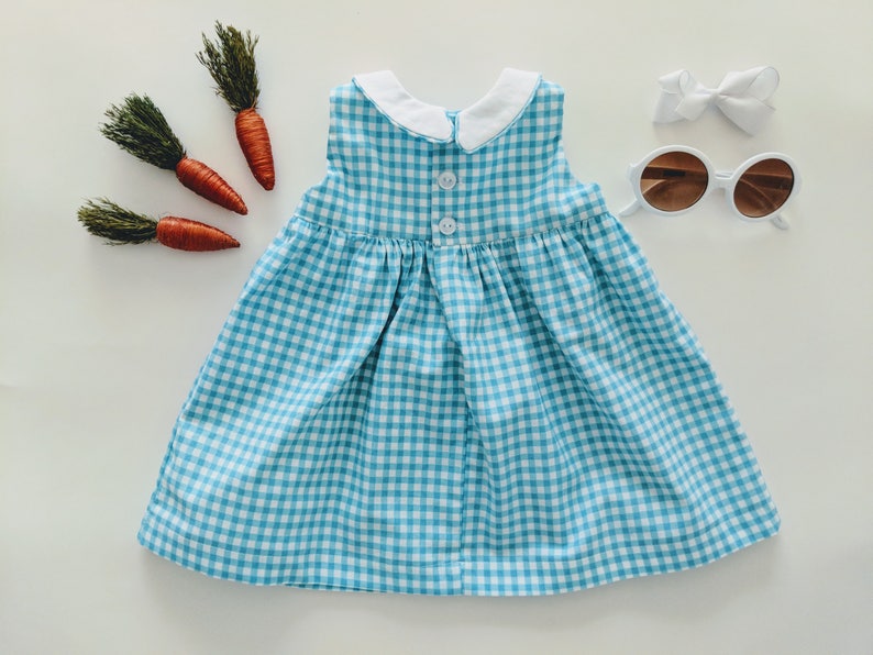 3-6 Mo Teal Gingham Dress / Summer Dress / Summer Gingham / | Etsy