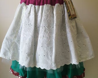 Handmade Girl's Skirt size 4-5 years "feliz"