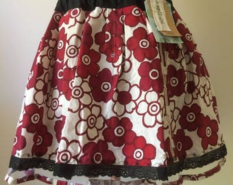 Handmade Girl's Skirt size 7-8 years "happy"