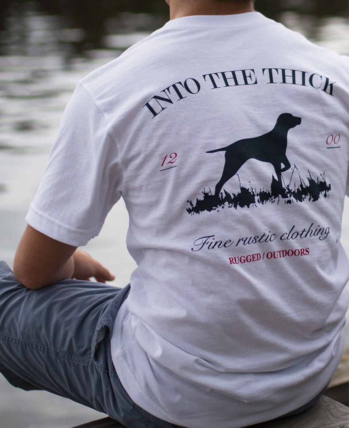 Grey Hunting Dog T shirt main image 1
