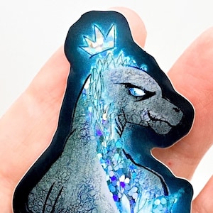 Godzilla STICKER thicc zilla kaiju Glitter Team Kong King