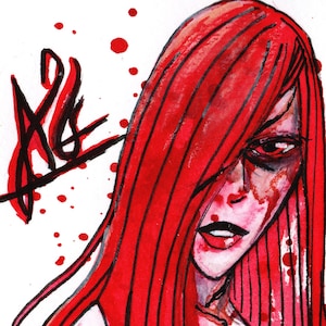The Angry Princess PRINT Thirteen Ghosts Black Zodiac cult horror movie illustration Thir13en