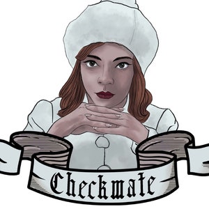 Schachmatt STICKER Beth Harmon Schachmeister Damengambit