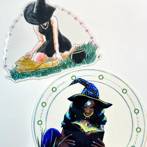 Classy Witches STICKER SET witches reading classy bujo clear die-cut