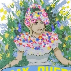 The May Queen STICKER die cut clear matte  Midsommar clear