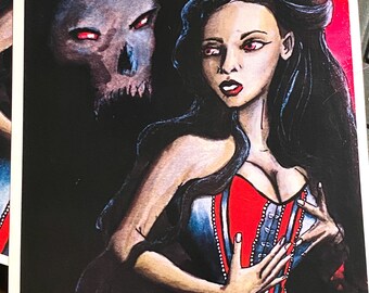 Beauty and Beast PRINT dark romance paranormal gothic expressionist pop art