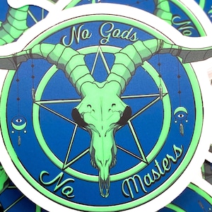 No Gods No Masters STICKER satanism witchcraft pagan metal rock punk