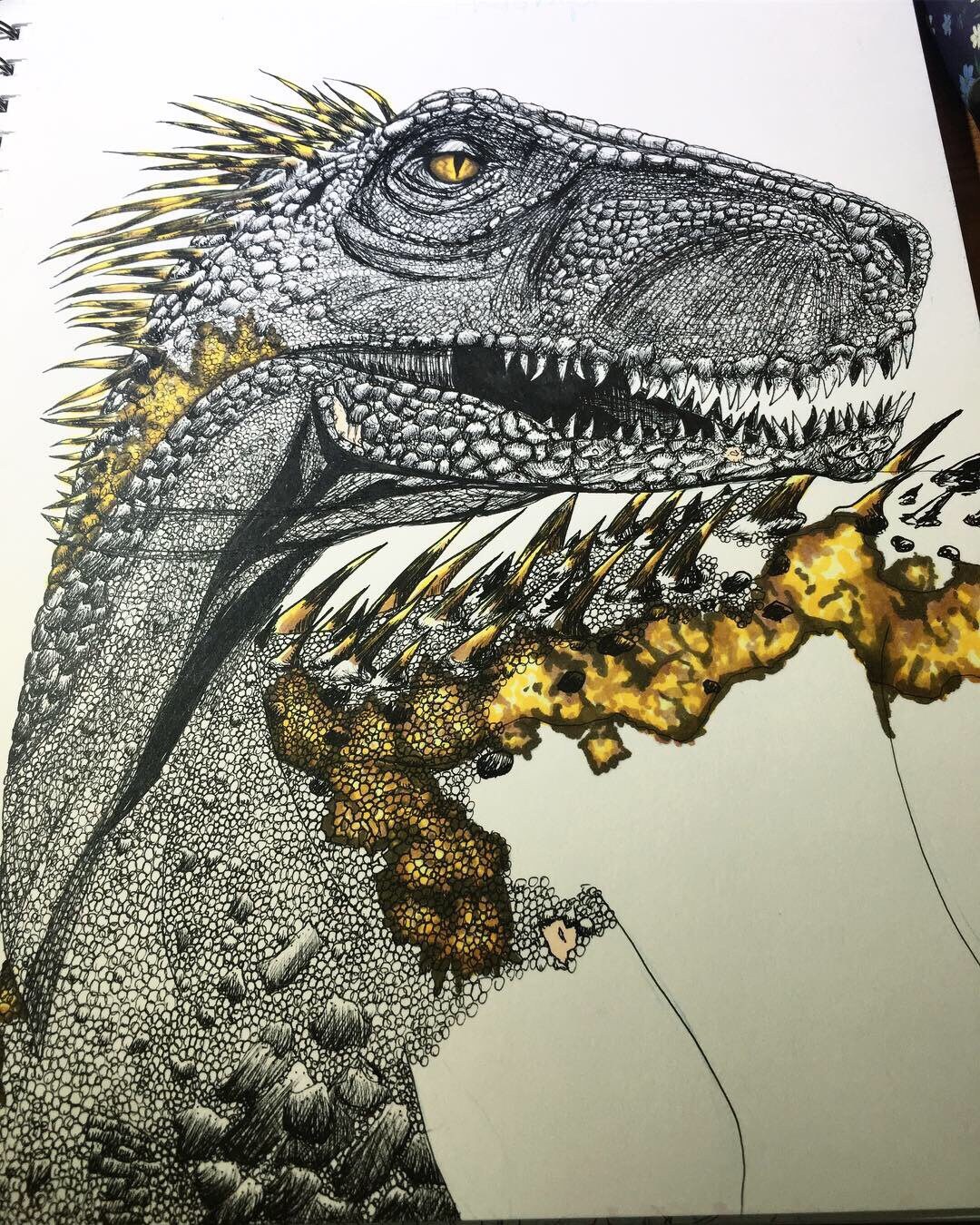 Indoraptor ART PRINT Jurassic World Fallen Kingdom Dinosaur - Etsy