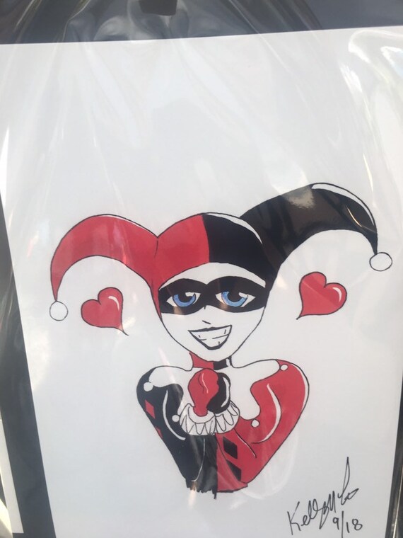 Harleys Love Print Harley Quinn Harlequin Harleen Quinzel Batman Btas Joker Love