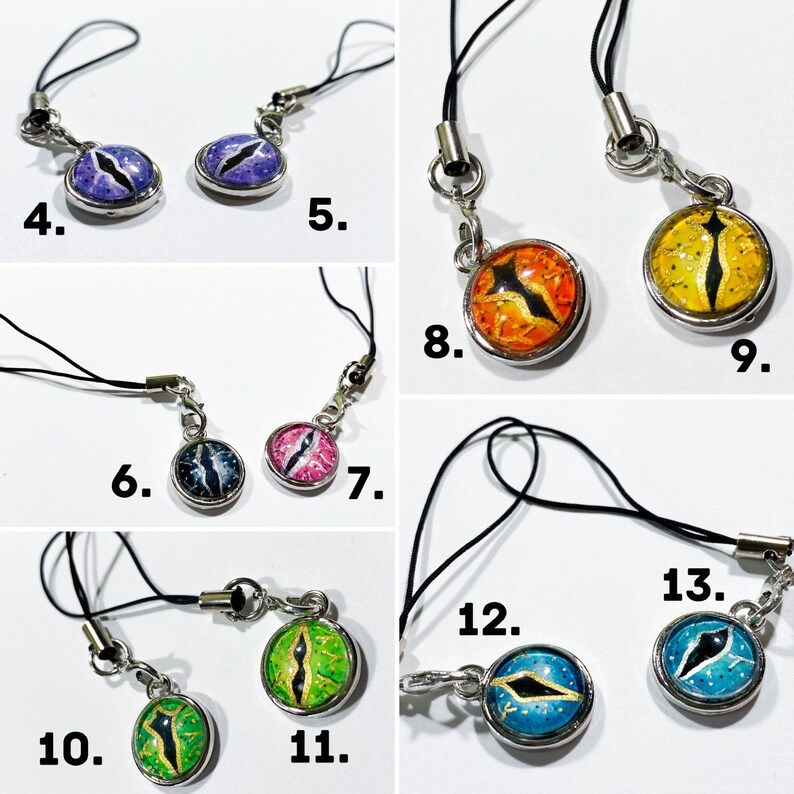 Dinosaur Eye PHONE CHARM pull tie accessory phone strap