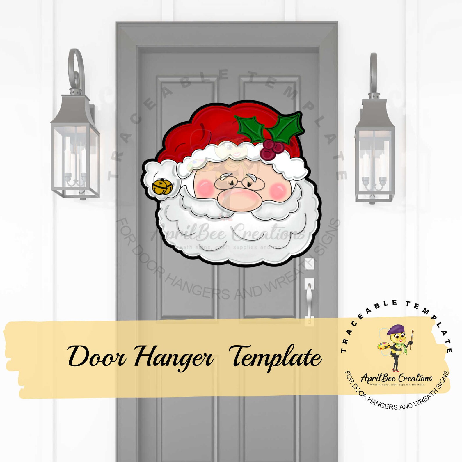 Door Hanger TEMPLATE Christmas Santa Claus Face Wooden Door Etsy Door Hanger TEMPLATE Christmas Santa Claus Face Wooden Door Etsy