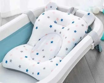 Alfombrilla de baño plegable para bebé: almohada antideslizante para bañera de recién nacidos
